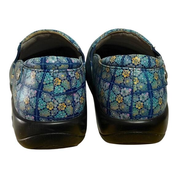 Alegria Keli KEL-7602 Floral Blue Mosiac Slip On Nursing Shoes Women's 9.5 - Picture 6 of 9